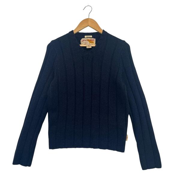 VTG Abercrombie Sweater Mens Small Blue Ribbed Knit Muscle Wool 90s Y2K Retro - Picture 1 of 12